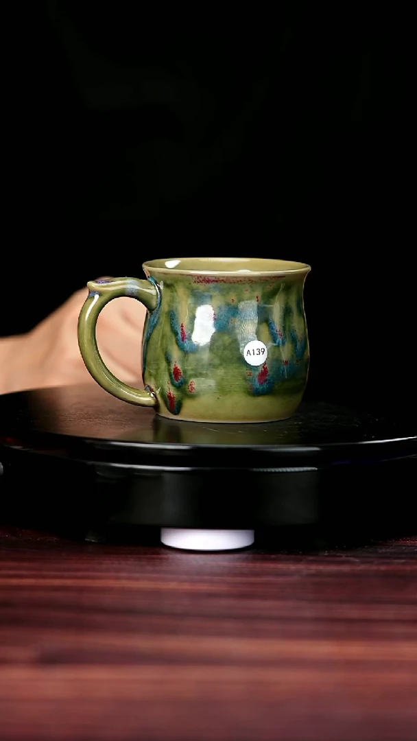 杯子A139#盼龙窑一级品原矿钧瓷马克杯
