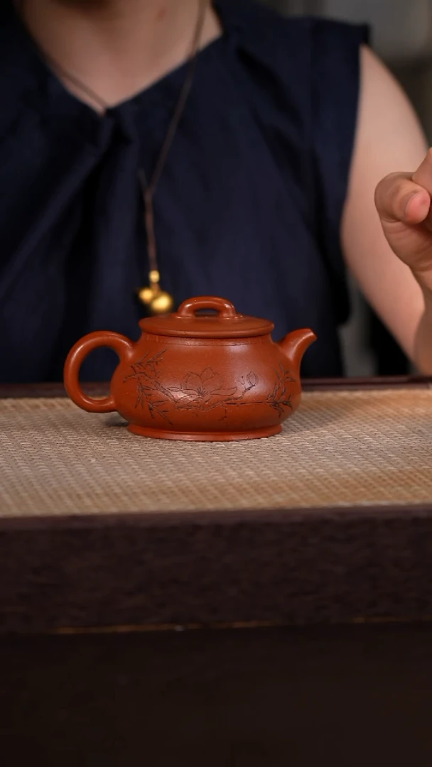 茶壶紫砂粗砂朱泥 220cc