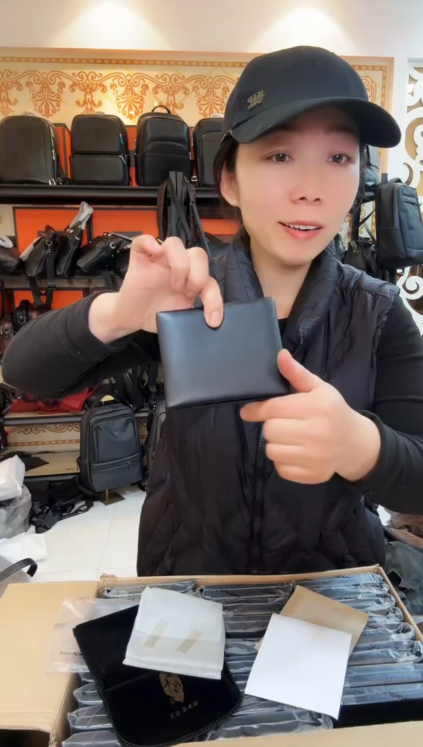 头层牛皮福利钱包黑色