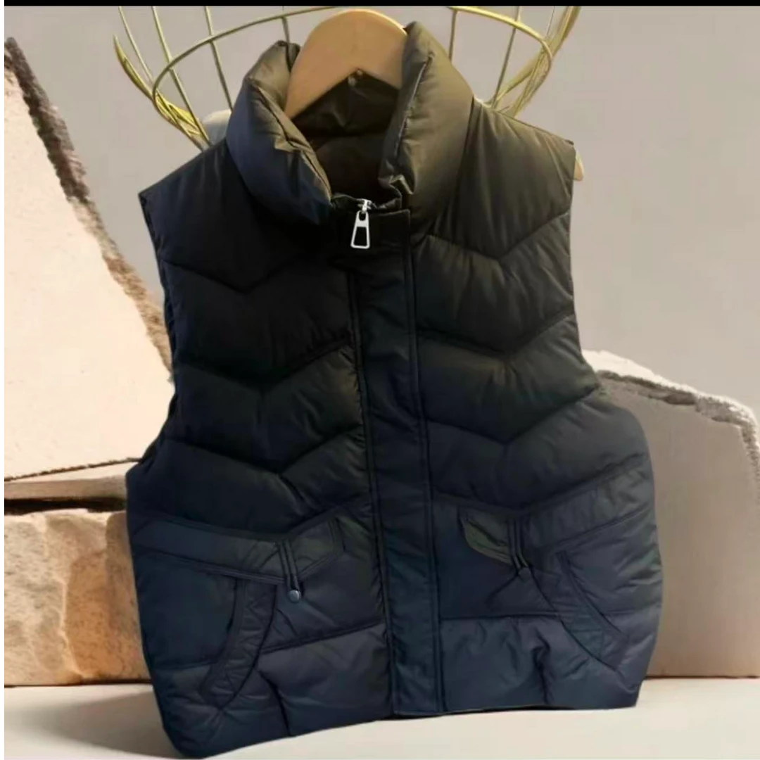 秋冬新款韩版立领棉马甲时尚百搭休闲宽松显瘦减龄纯色保暖马甲女