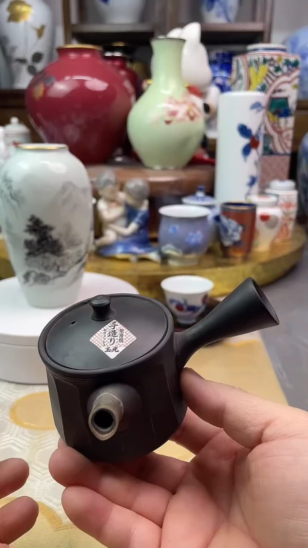 【闪购商品】盘常滑烧玉光侧把壶