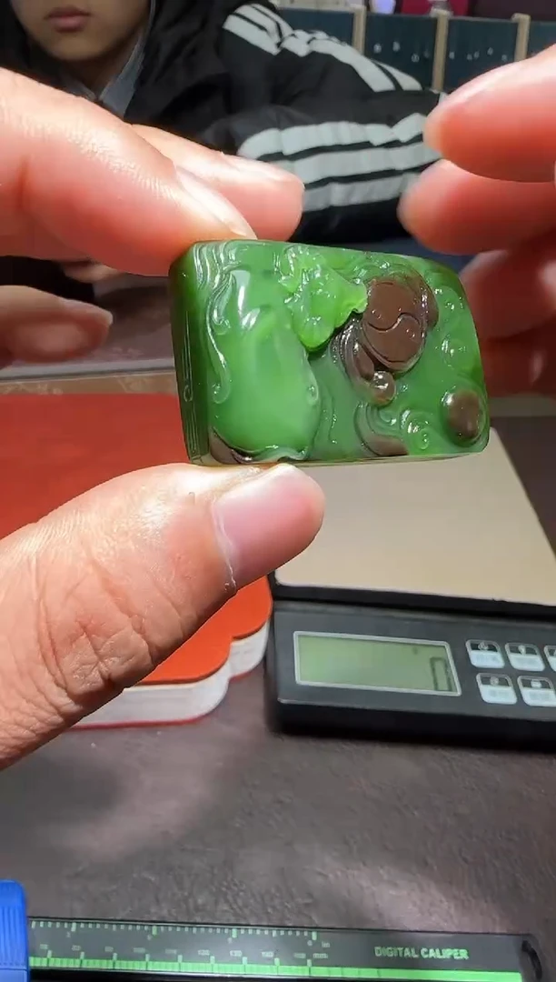 未镶嵌和田玉挂件下*茶【陆1229】161 7026