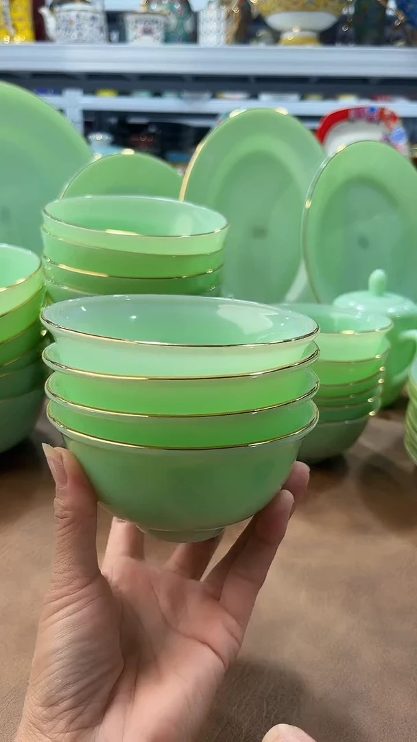 玉瓷4.5英寸饭碗4个景德镇餐具