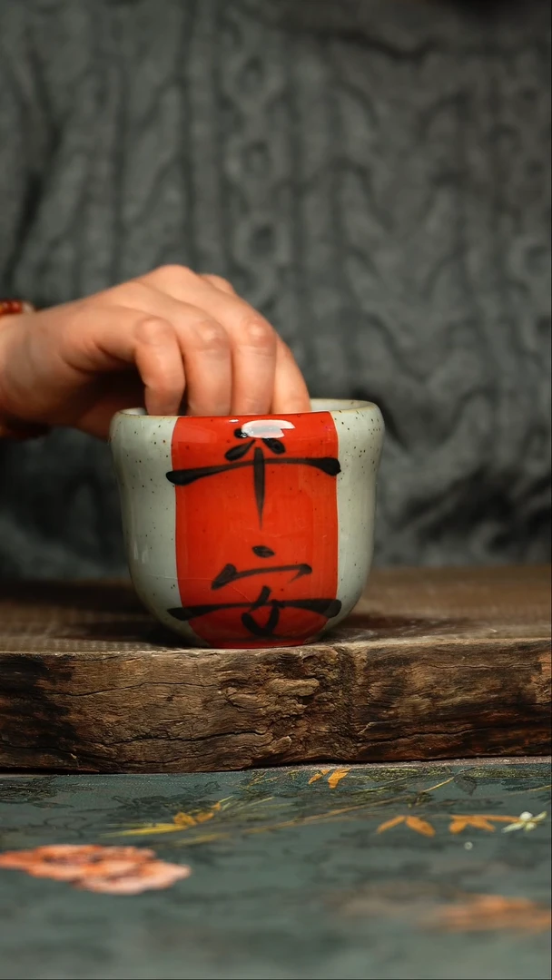 【闪购商品】杯杯釉下彩手工手绘同款陶器
