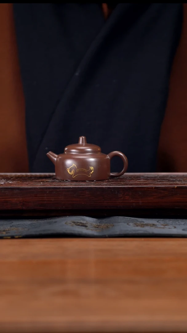 【闪购商品】紫砂茶壶120cc黄龙山原矿紫泥曼生5