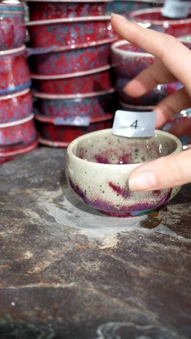 摆件陶精品窑变钧瓷茶器
