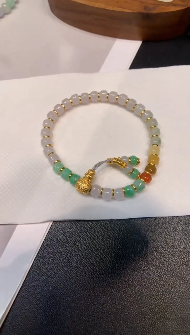 银S925镶嵌手串翡翠手串