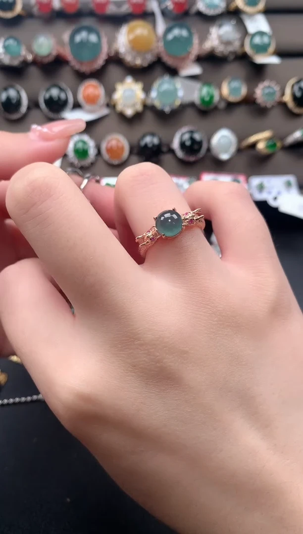 【闪购商品】翡翠戒指银S925镶嵌512214