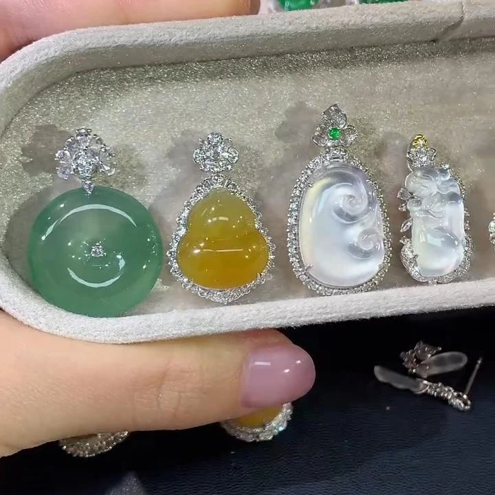 【彩虹盘】翡翠-18K金镶嵌-多样性发一件-UD25|CXQ21