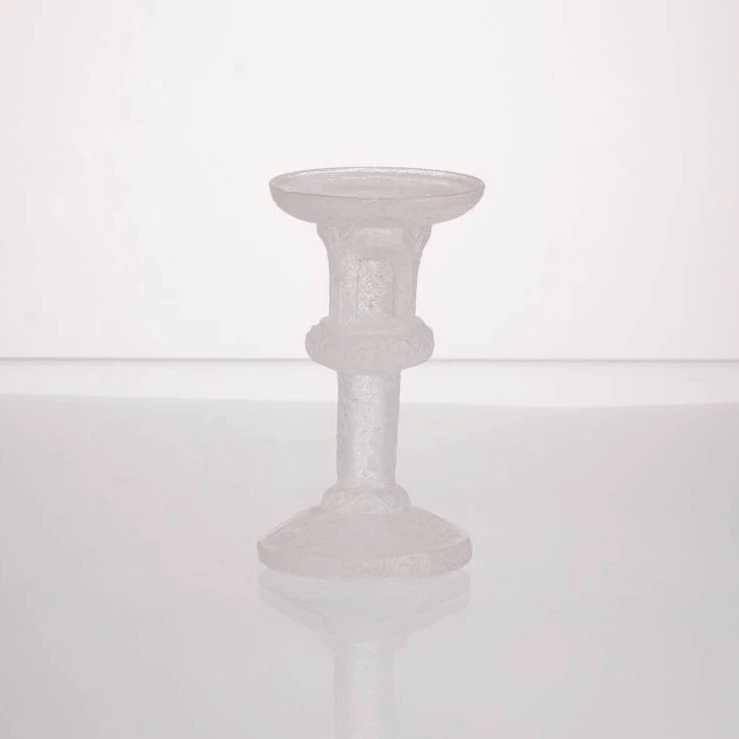 采莲东方美学会客厅【灯幢烛台】极简轻奢新中式书房置物架摆件