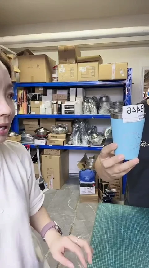 瓷片进口家用百货B446杯 蓝色