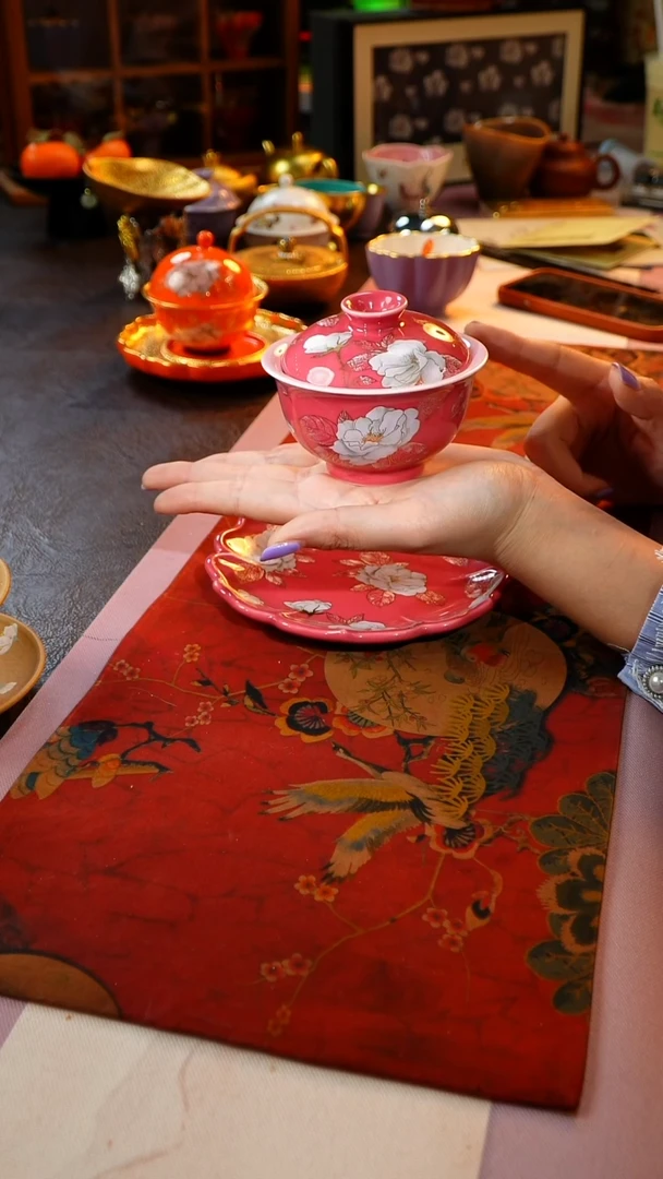 茶杯紫砂【宜景窑系列】盖碗