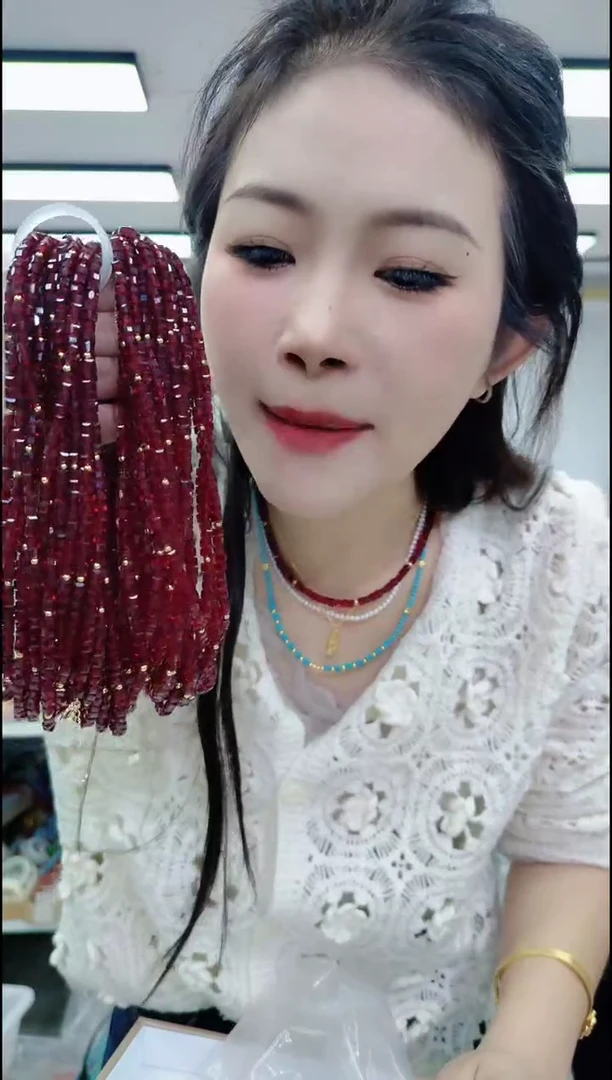 【闪购商品】尖晶石颈饰合金3107红方糖