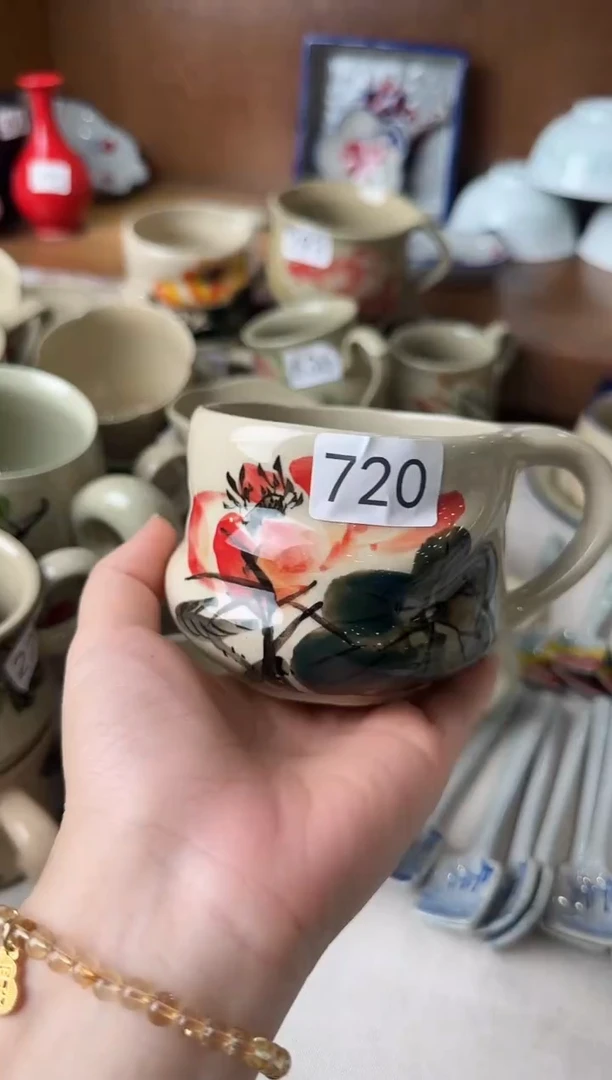 杯子景德镇手工陶瓷杯子720
