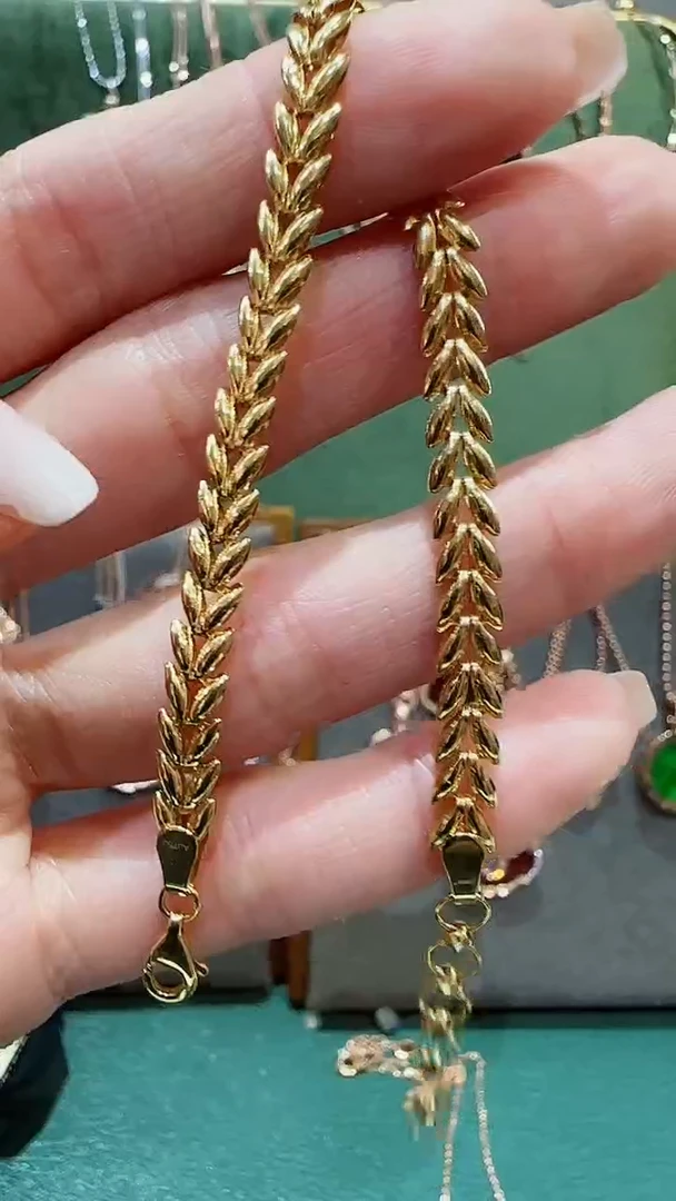 【闪购商品】18K金手链18K金麦穗手链