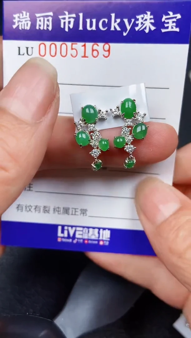 翡翠银S925镶嵌颈饰5169