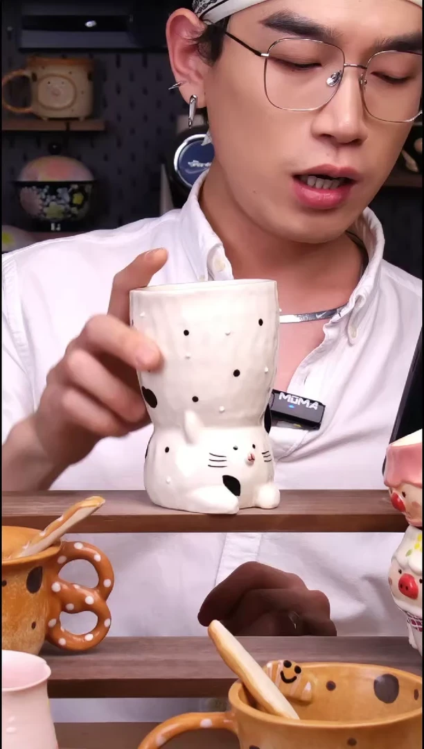 杯子景德镇可爱设计师款陶瓷