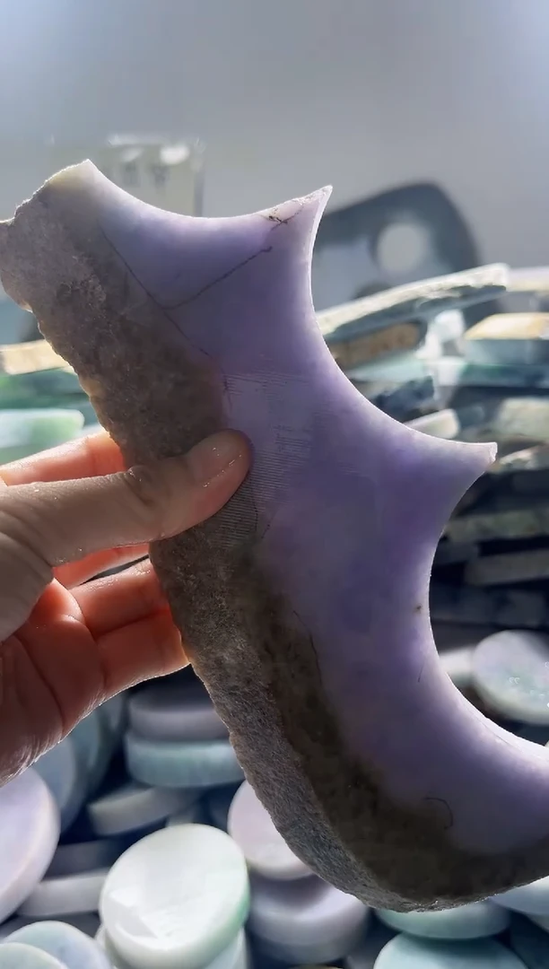 翡翠裸石 缅甸翡翠A货柠3072