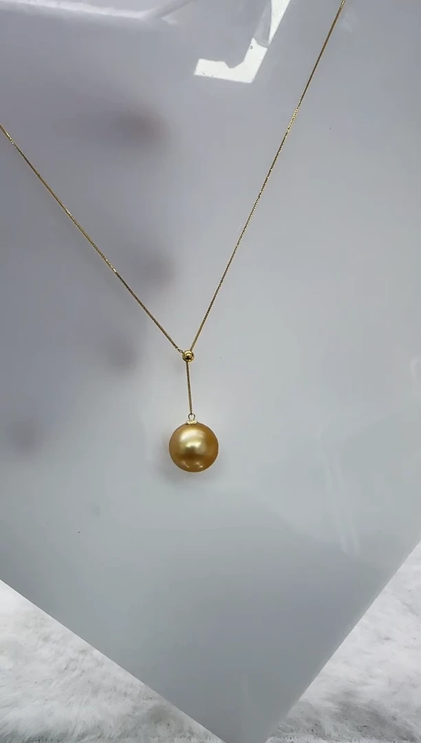 【闪购商品】海水珍珠DA18K金镶嵌ss610 金珠吊坠11