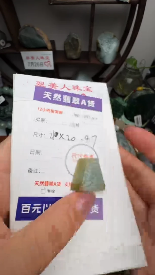 翡翠未镶嵌颈饰原石29143