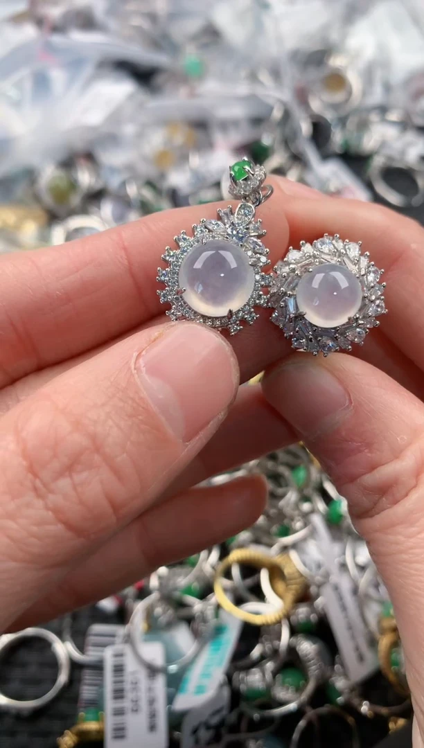 银S925镶嵌戒指翡翠5                            1