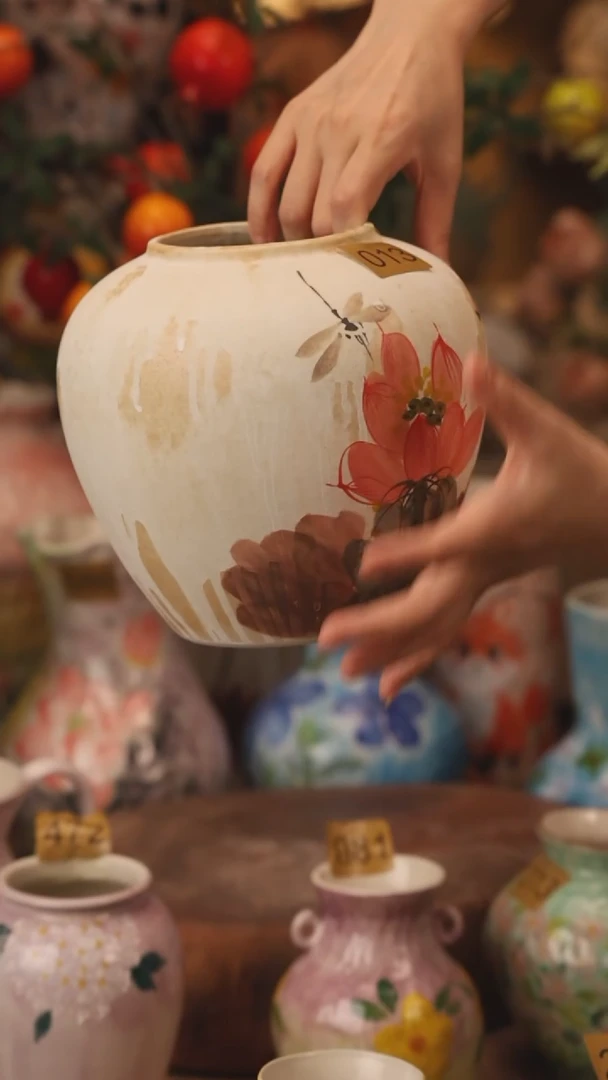 陶瓷013景德镇设计师手作花器摆件侘寂风