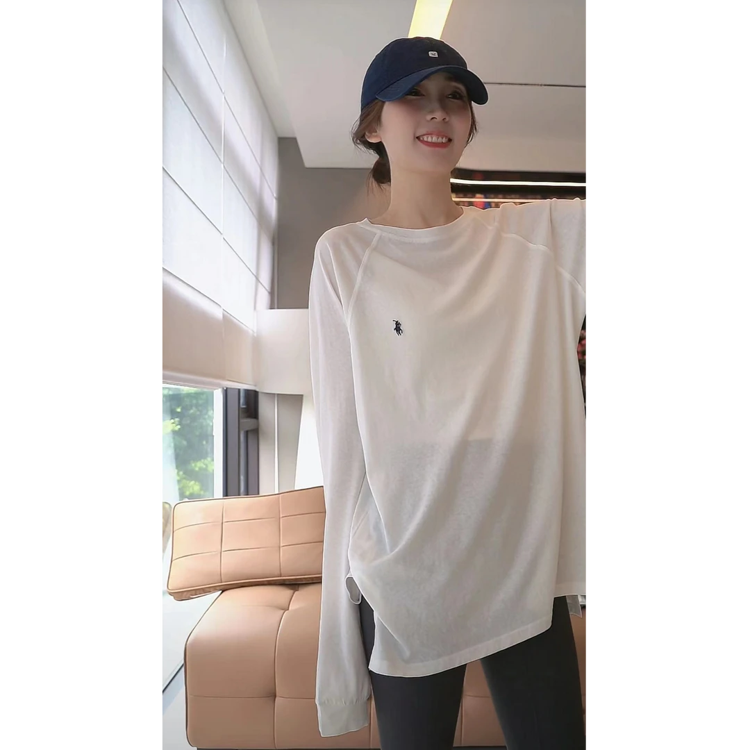 徐靖靖【慵懒感卫衣】2404112春夏设计感减龄打底 休闲时尚百搭洋气