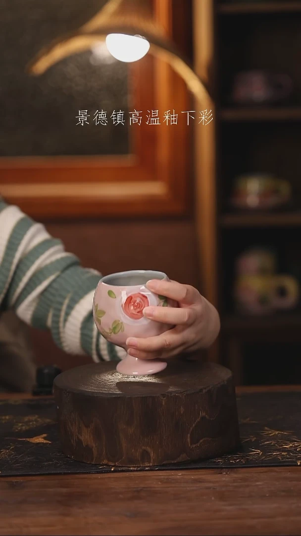 陶瓷景德镇高温釉下手绘陶瓷@L608@