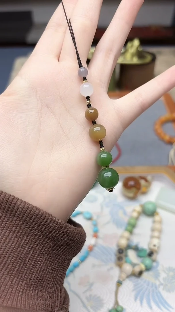 未镶嵌和田玉挂件和田玉多宝手机挂XEZB