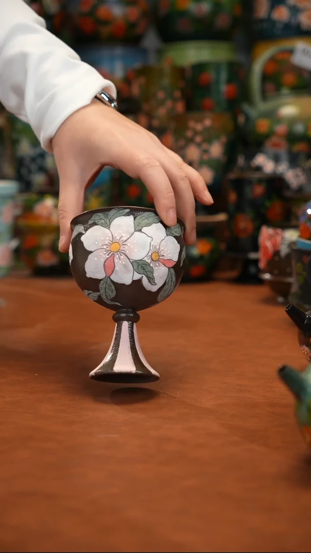 紫砂油画   釉下彩   杯子