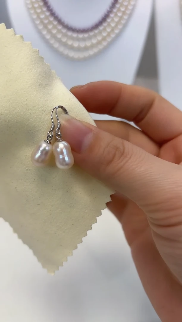 【闪购商品】淡水珍珠耳饰银S925镶嵌耳钩30