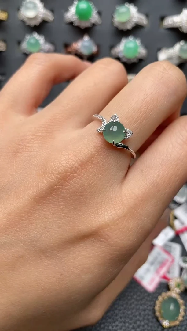 【闪购商品】翡翠戒指银S925镶嵌1111111111  13