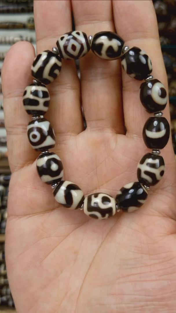 散珠玛瑙/玉髓梵藏多宝手串