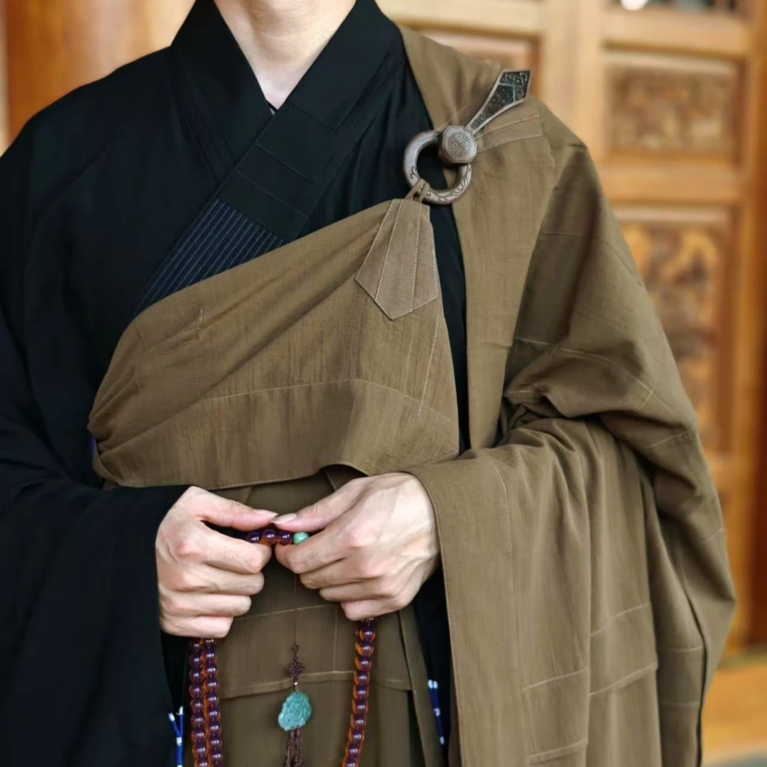 释小布僧服夏季薄款水洗棉大叶七衣