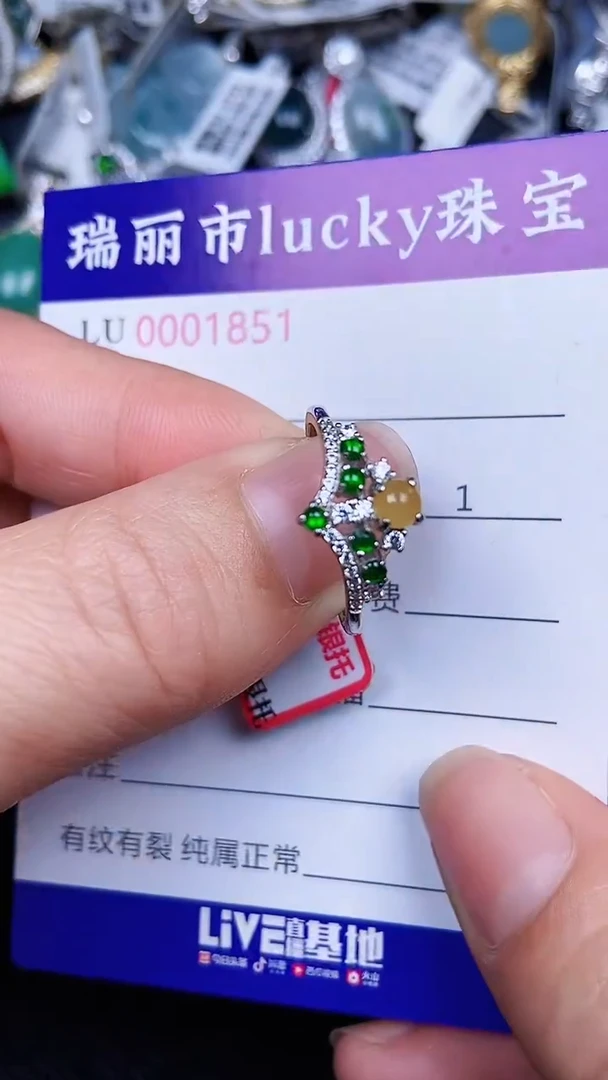 颈饰银S925镶嵌翡翠851