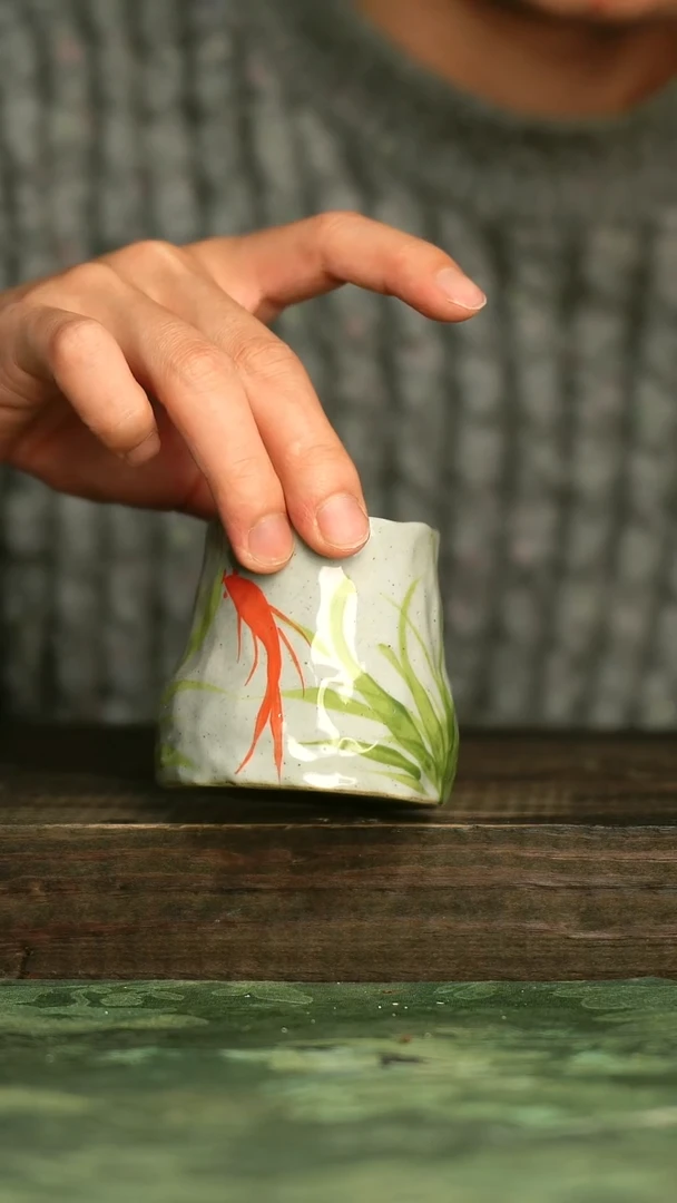 青诗集手工手绘瓷器