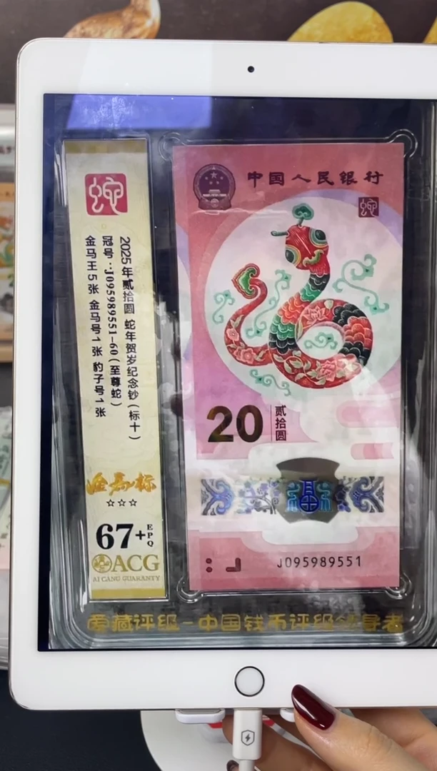 塑料蛇钞金马王满号标十67+分J095989551