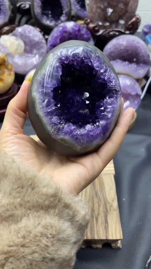 未镶嵌大型摆件（非配饰）紫晶517号龙蛋