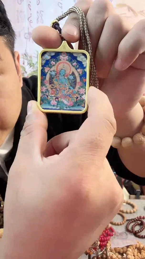 菩提无事牌绿度母唐卡