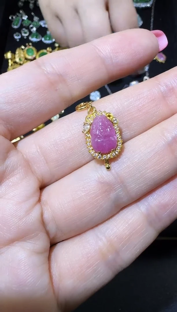 【闪购商品】翡翠吊坠(不含链)银S925镶嵌貔貅