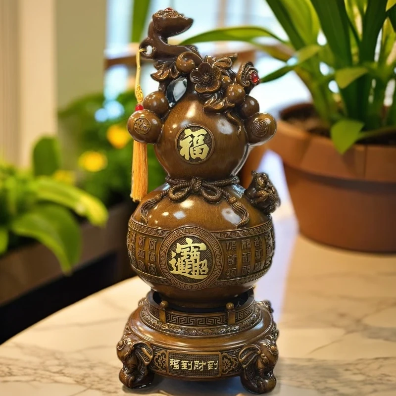 福到财到葫芦摆件书房客厅送人送礼装饰摆件     SPL