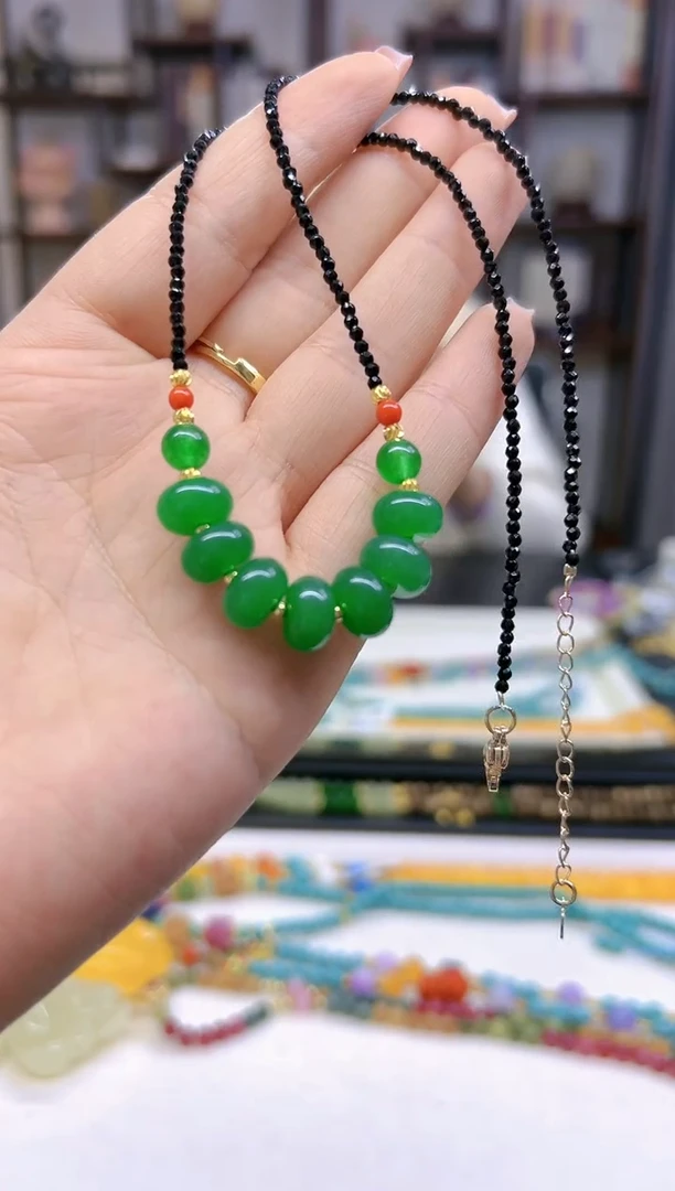 【闪购商品】翡翠颈饰未镶嵌DIY款X365