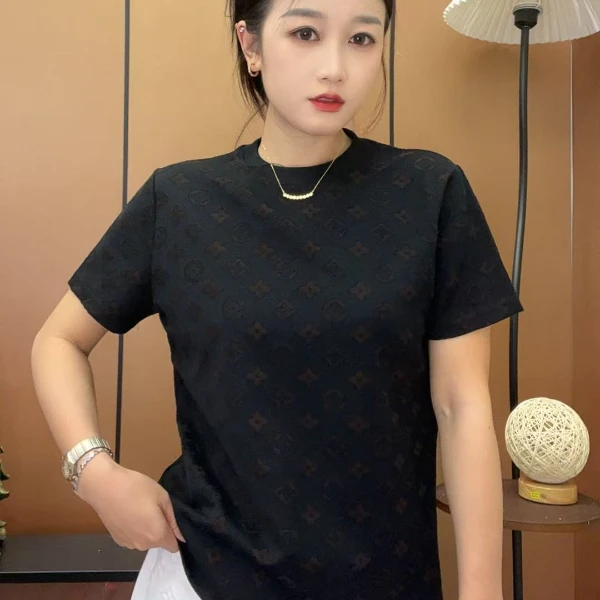 【镂空花纹】2025夏季新款烧花工艺潮牌男女同款短袖休闲百搭时尚