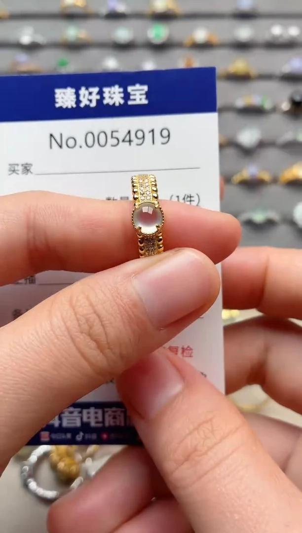 银S925镶嵌戒指翡翠若1