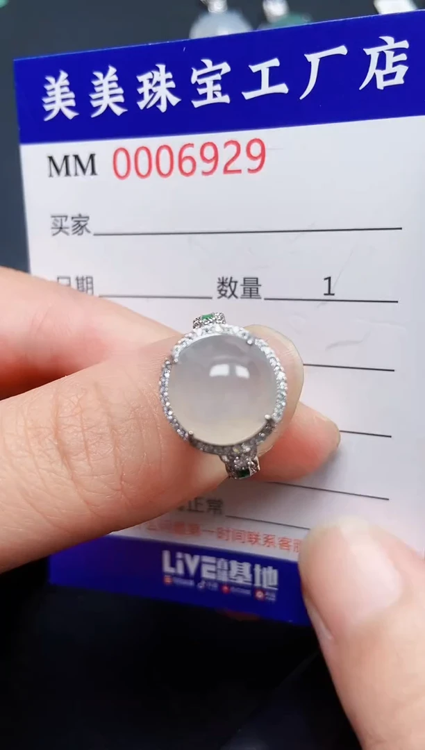 翡翠银S925镶嵌颈饰6929
