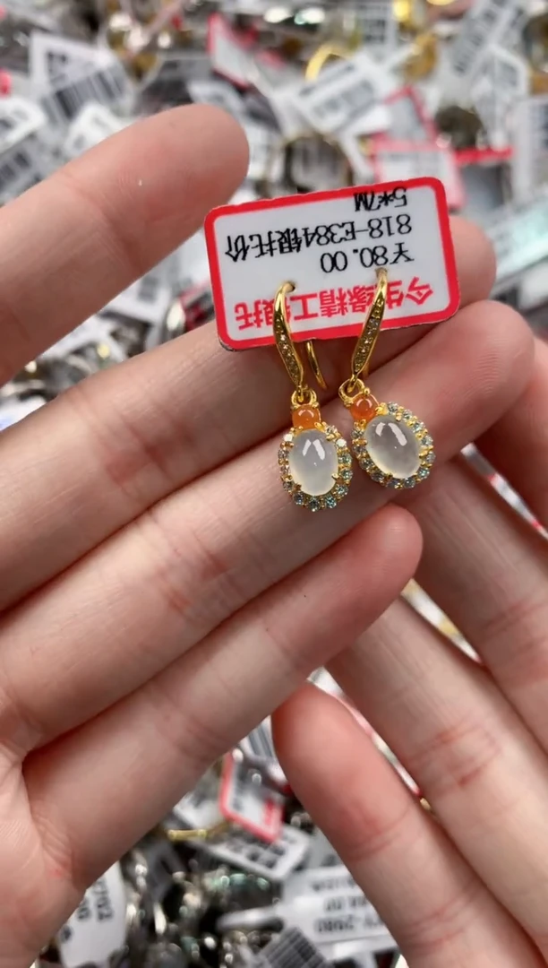 银S925镶嵌戒指翡翠777---1