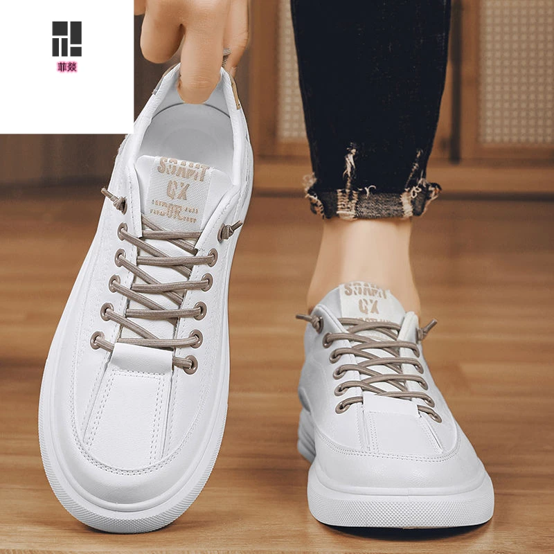 正品菲燚新款春季男士透气小白鞋运动休闲板鞋潮鞋青少年懒人鞋