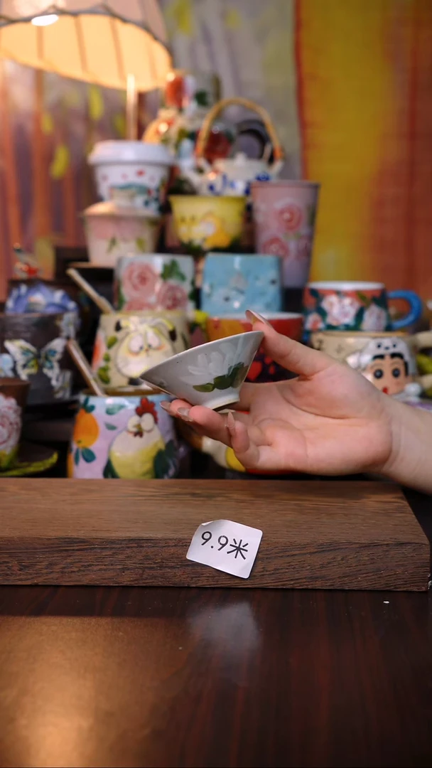 杯子陶泥垚手作 景德镇手工手绘陶瓷器物