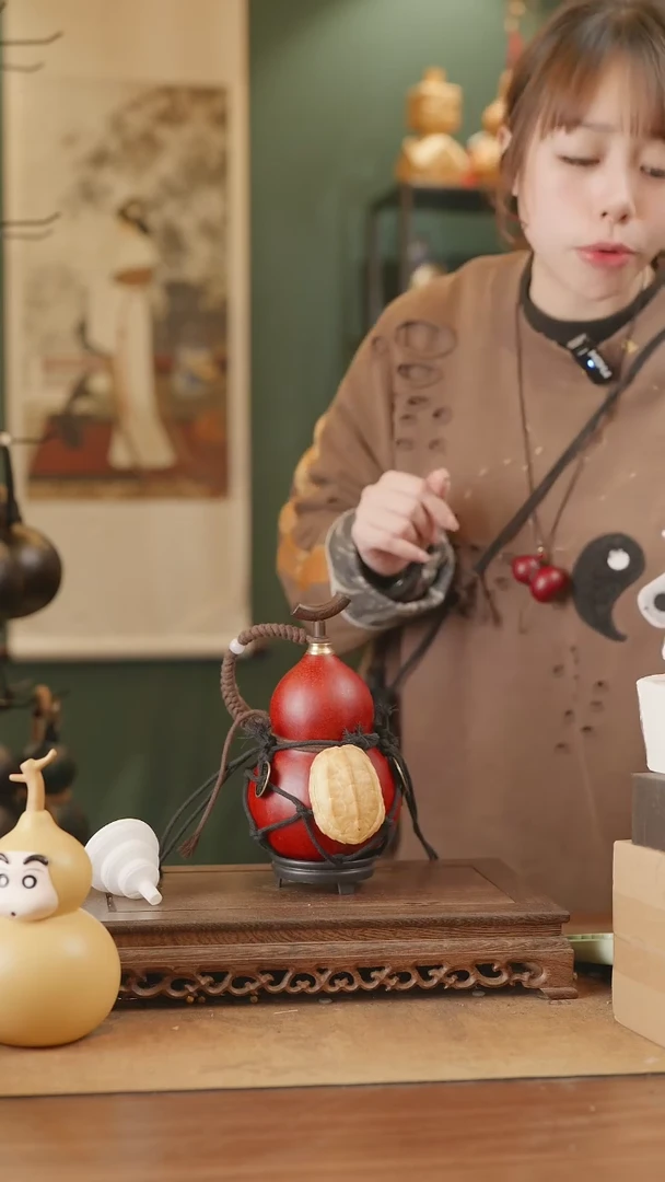 【闪购商品】368号精品天然大漆工艺防渗内胆酒葫芦~