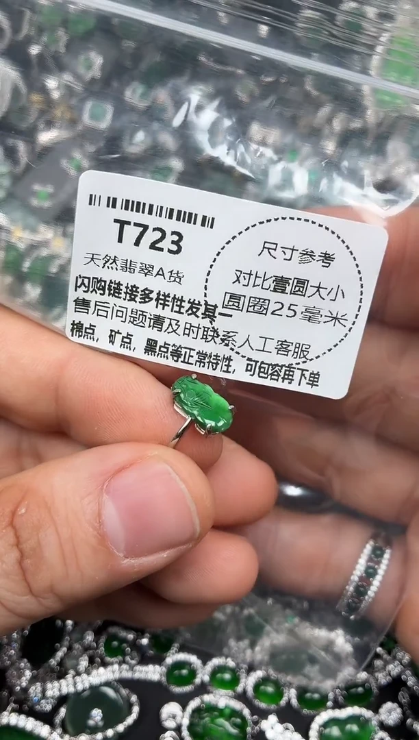颈饰未镶嵌翡翠T723戒指